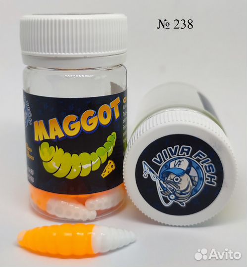 Маггот (maggot) силиконовая приманка от Viva Fish