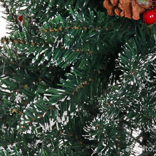 Ель искусственная 150 см с шишками и ягодами
