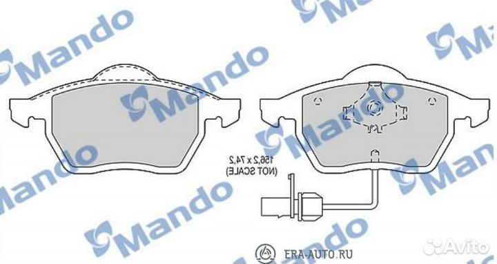 Mando MBF015143 Колодки тормозные дисковые перед