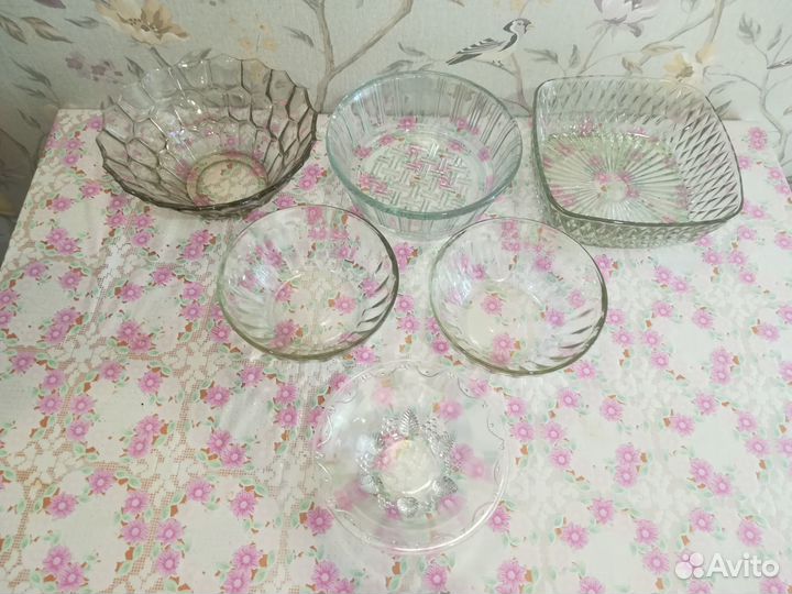 Салатник, конфетница. Толстое стекло. СССР
