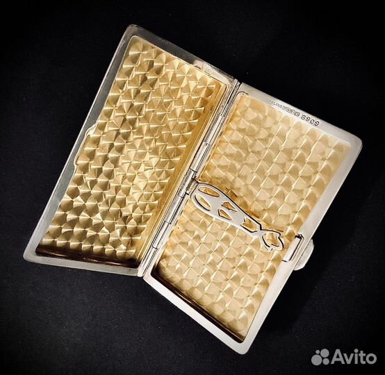 Портсигар антик серебряный 20-30 е годы США