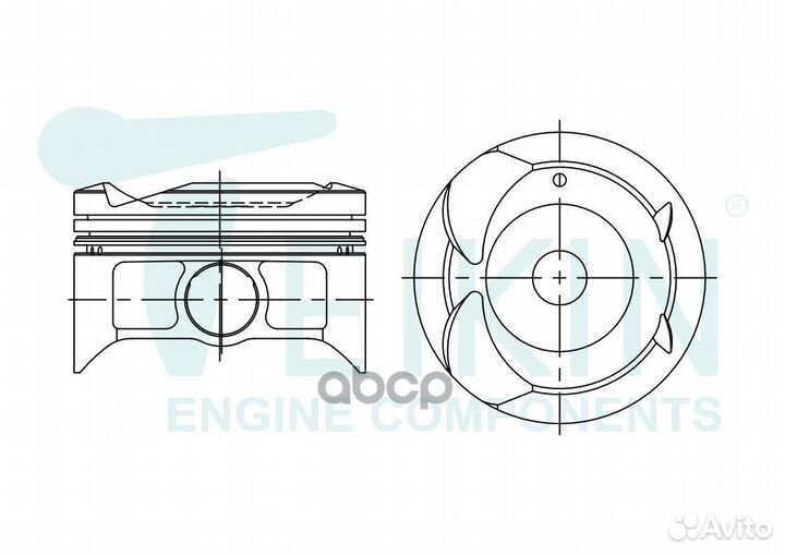 Поршень двигателя teikin 46332 STD (4шт/упак)