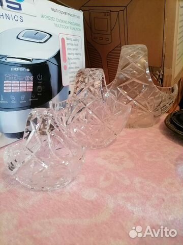 Вазы - корзинки хрустальные