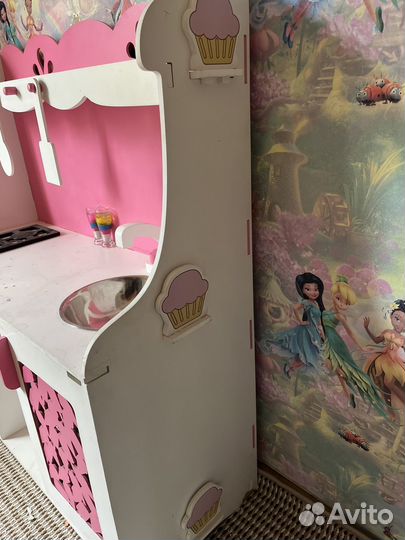 Кухня игрушечная большая деревянная