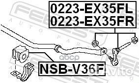Втулка стабилизатора nissan G35/37/25 sedan V36