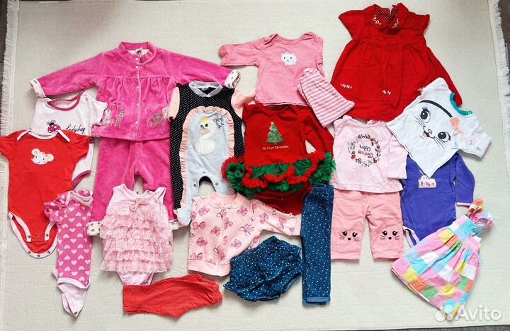 Пакет одежды на девочку до 80 размера, до года