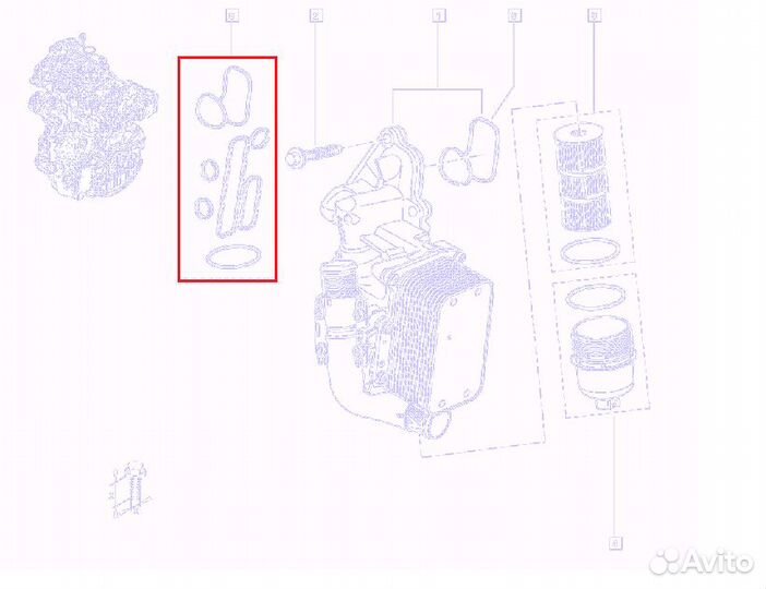 Комплект прокладок теплообменника renault master 3