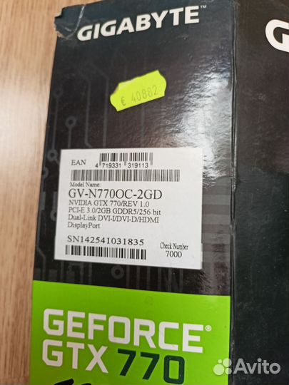 Видеокарта Geforce GTX 770