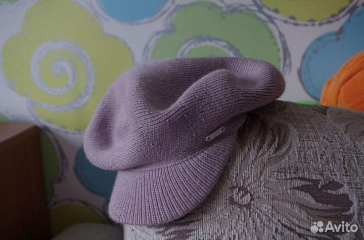 Палантин и шапка-берет зимние комплект