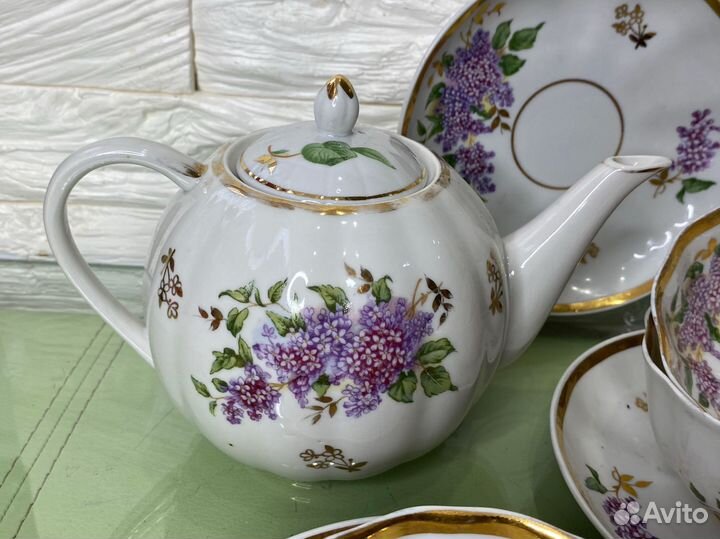 Чайный сервиз Сирень Дулево 1966 год
