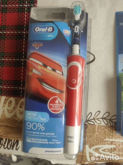 Детская электрическая зубная щётка и насадки