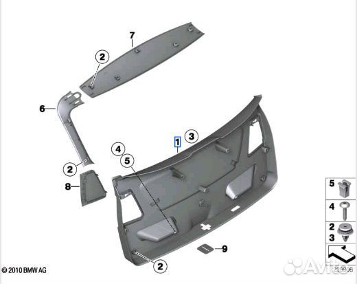 Обшивка двери багажника Bmw X3 F25 N57D30A