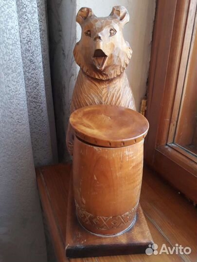 Винтажный Мишка с бочонком