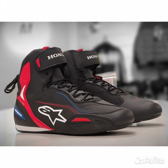 Alpinestars Faster 3 мотоботы Honda Синий (размер: