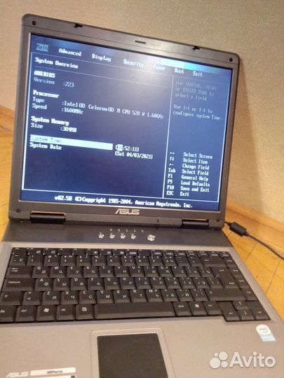 Ноутбук Asus A9RP 1024х768 1.6 ггц 512 Мб озу