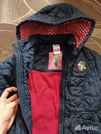 Красивая деми куртка 98-104и сапожки для девочки