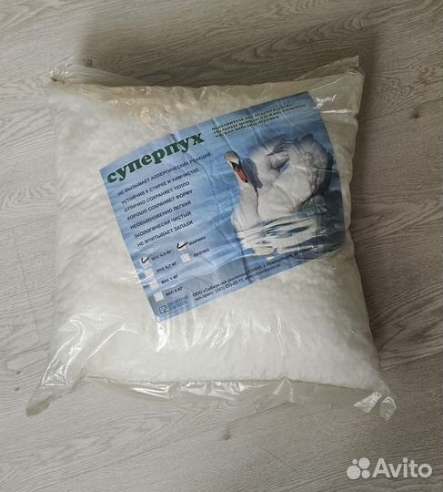 Наполнитель для подушек, одеял, игрушек суперпух