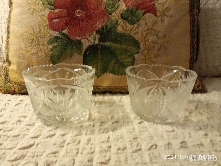 Хрусталь ссср, чсср.Фужеры Ромб