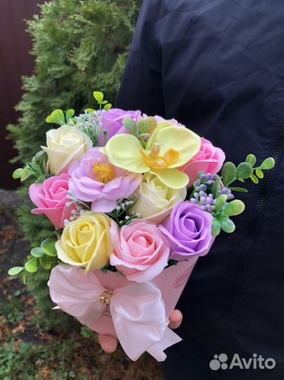 Букет из мыльных цветов