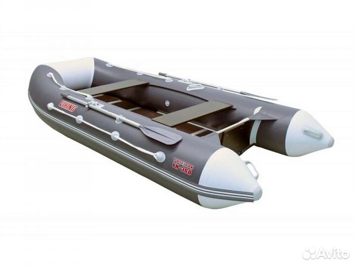Лодка пвх Посейдон Викинг-360 PRO серый/белый