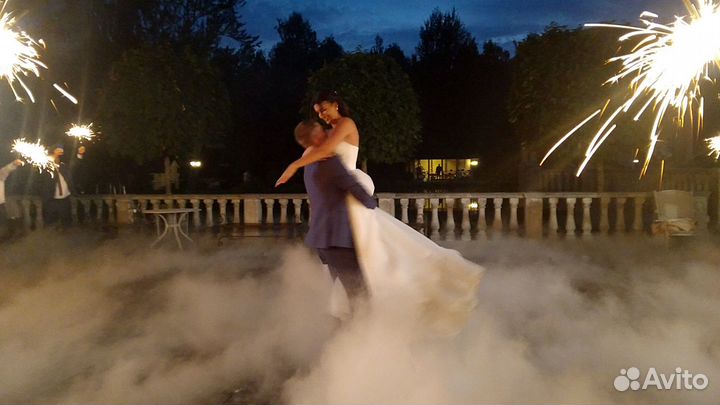 Спецэффекты на свадьбу. Тяжелый дым, фонтаны и др