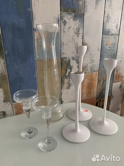 Подсвечники и ваза