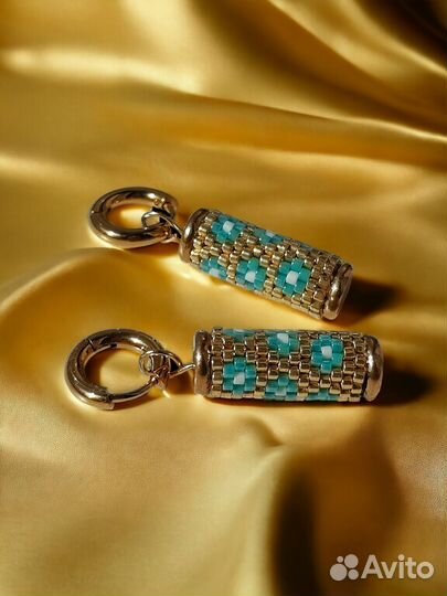 Серьги золотистые