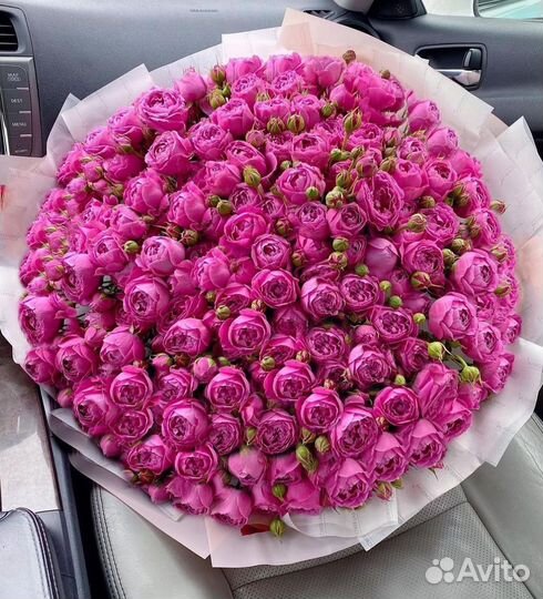 101 51 31 21 роз, букет Пионовидных цветов из роз