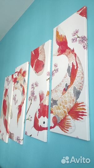 Модульная картина Карпы