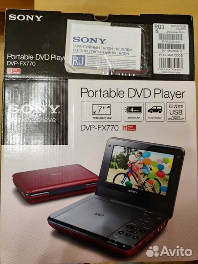 Портативный dvd плеер sony