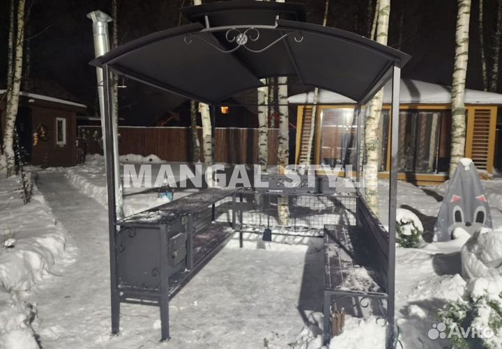 Мангал с крышей