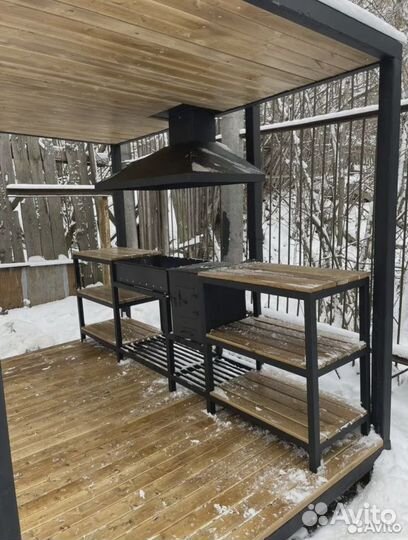 Беседка для дачи с мангалом