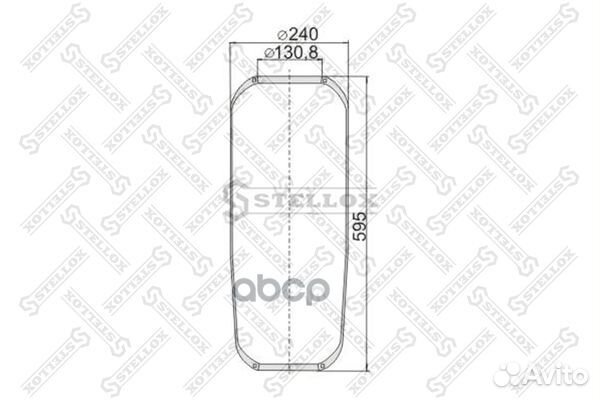 Пневмоподушка кон 465-210-130.8/100.8 MAN/MB 1838