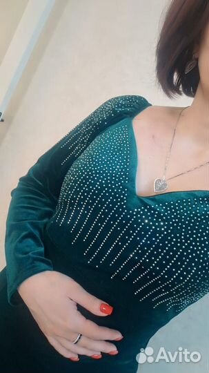 Вечернее платье, бархатное