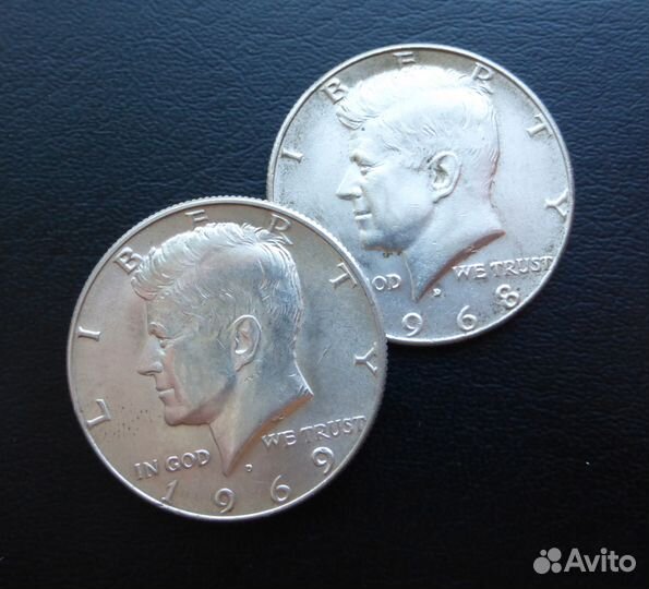 Монеты США. 1/2 доллара.1969 год. Серебро