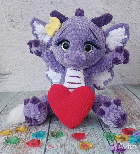 Вязаная игрушка дракон