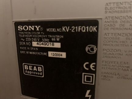 Телевизор sony trinitron KV-21FQ10K