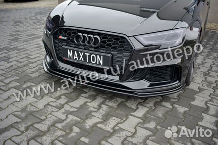 Накладка на бампер Audi RS3 Sportback (17+) MD V2