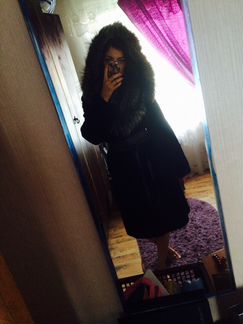 Шуба из бобра и чернобурки