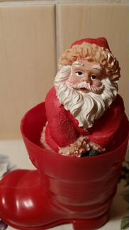 Дед Мороз в сапоге Новогодний сувенир