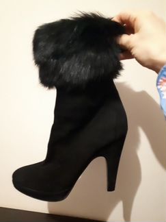 Prada сапоги, полусапожки замшевые