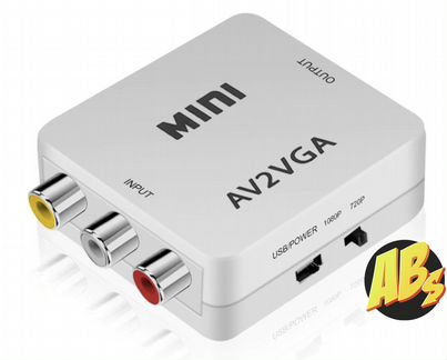 Активный переходник с AV на VGA новый