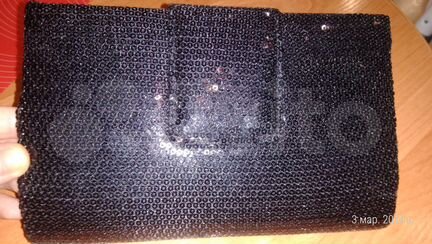 Клатч с пайетками,застежка магнит