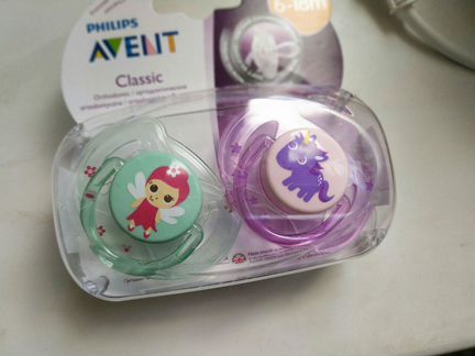 Пустышки Авент 6+ новые