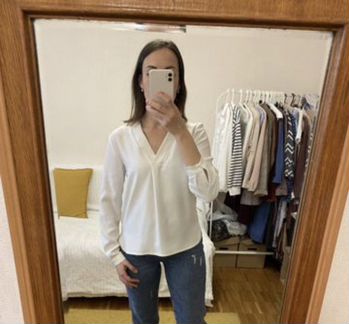 Для офиса блузка рубашка Белая