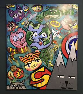 Картина котики-супергерои