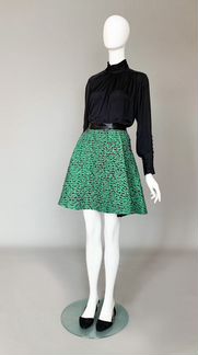 Юбка из плотной буклированной ткани