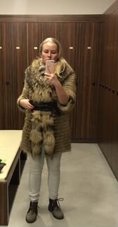 Шуба balmain лисичка