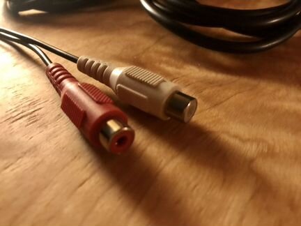 Кабели RCA-RCA(2 + 2 метра) + переходник