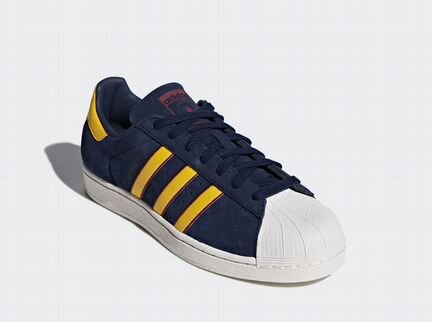 Кроссовки Adidas Superstar Yellow/Blue оригинал